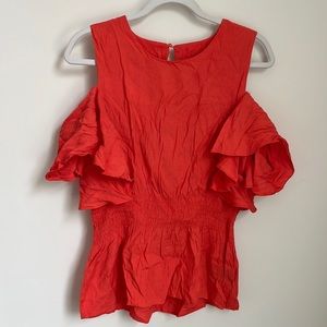 Moon River / Flowy Blouse with Shoulder Cut Out / Size M